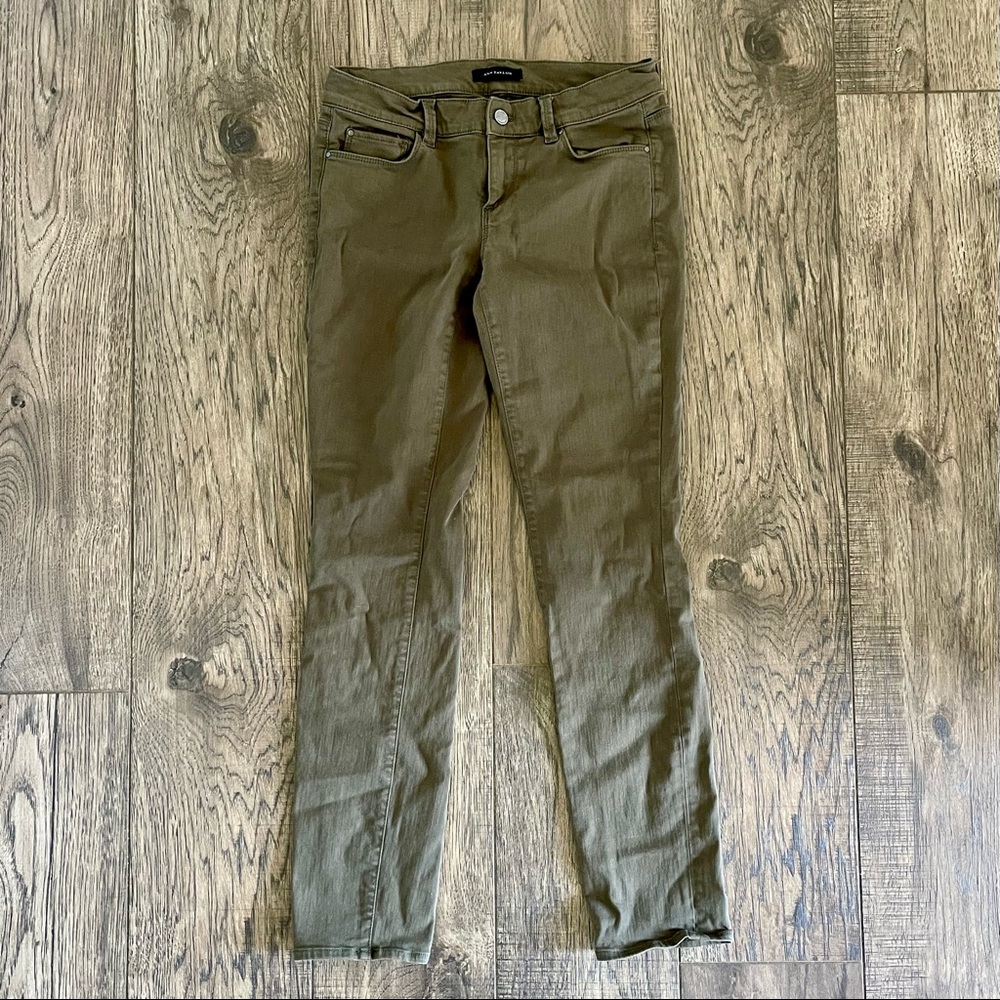 Ann Taylor Olive Army Green Stretch high rise Jean - size 4